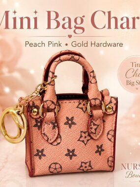 Mini Pink Purse Bag Charm Keychain Boutique Fashion NWT